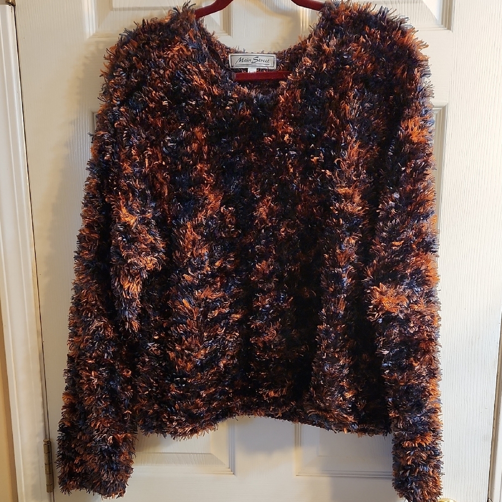 Mainstreet Women's Fuzzy Soft Multi Color Sweater (H)